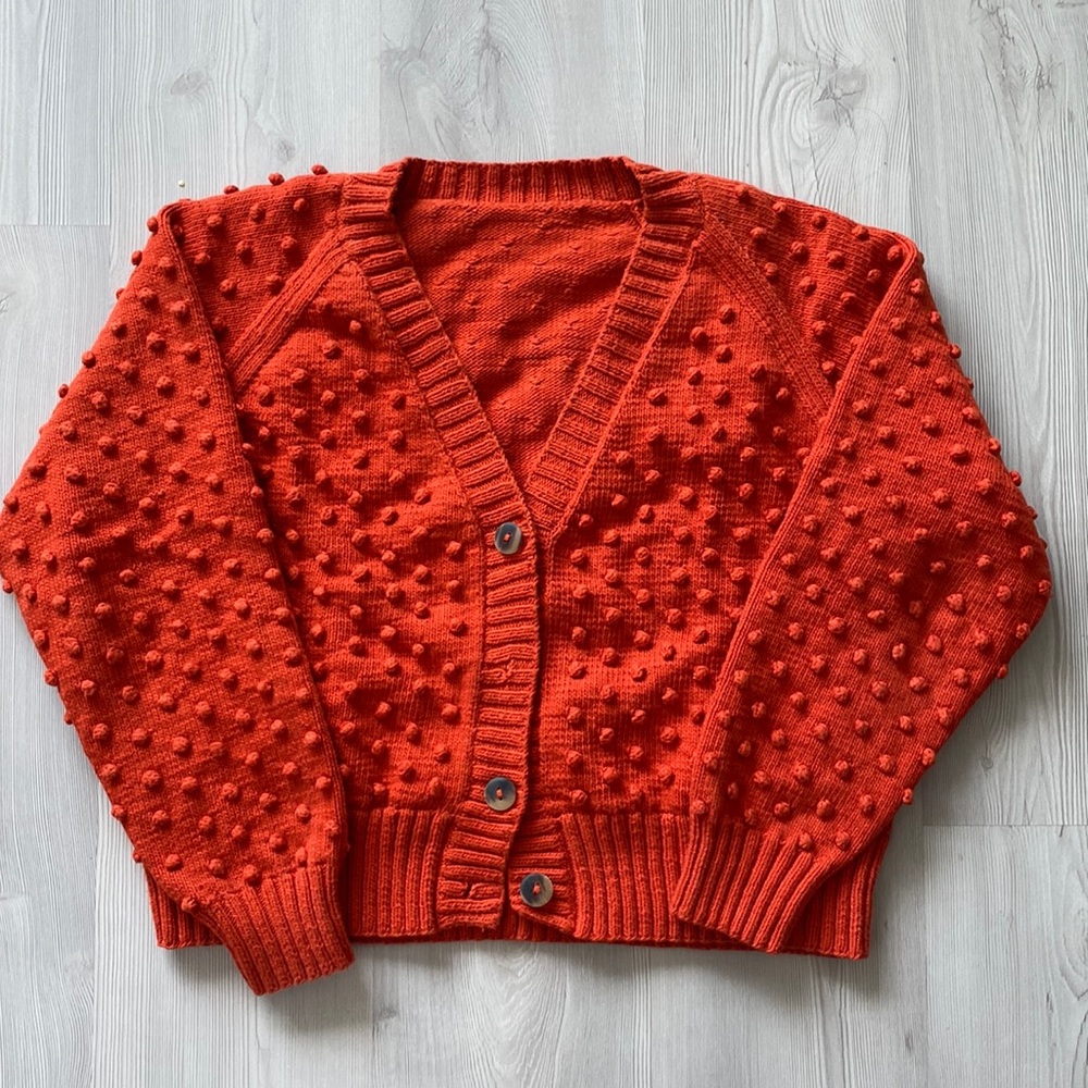 Misha and Puff adult cotton popcorn cardigan